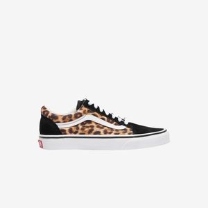 VANS old skool black and leopard print